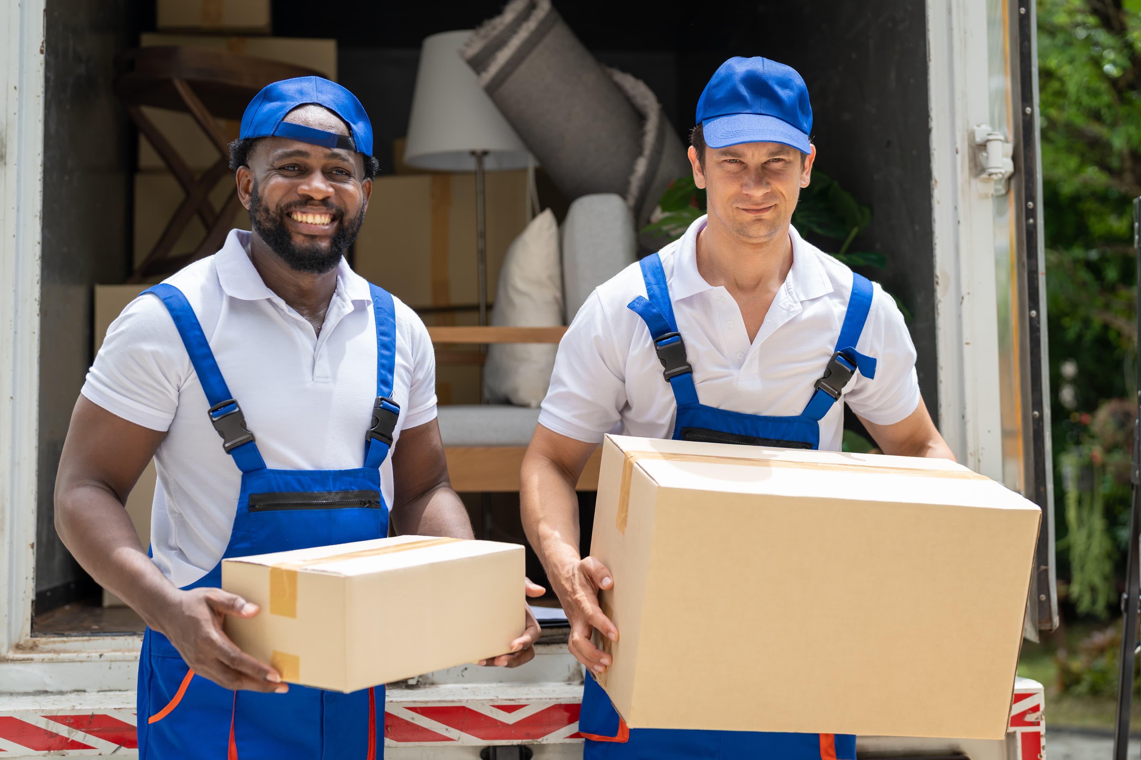 5 Stars Movers NYC crew carrying boxes