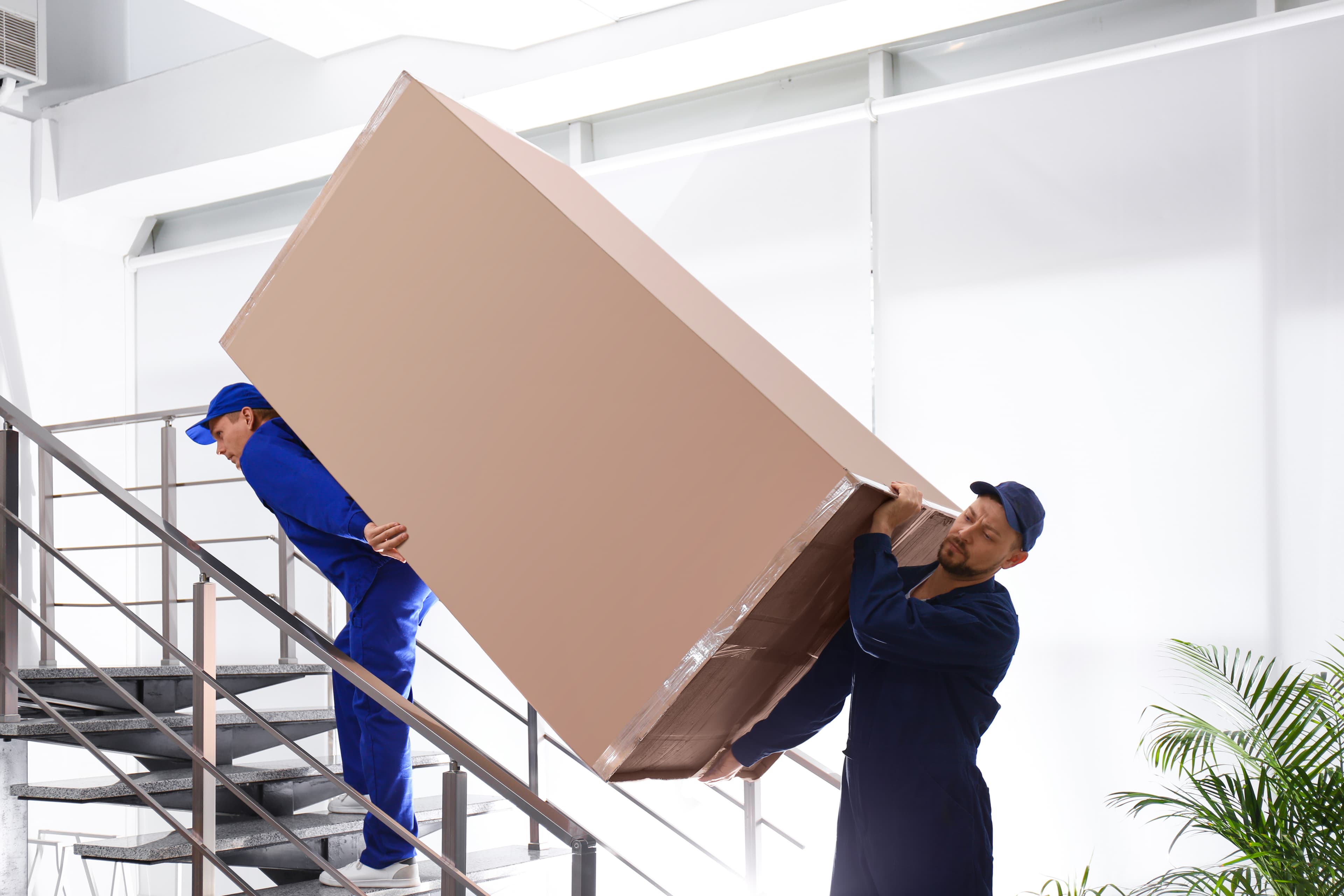 5 Stars Movers NYC carrying furniture up stairs